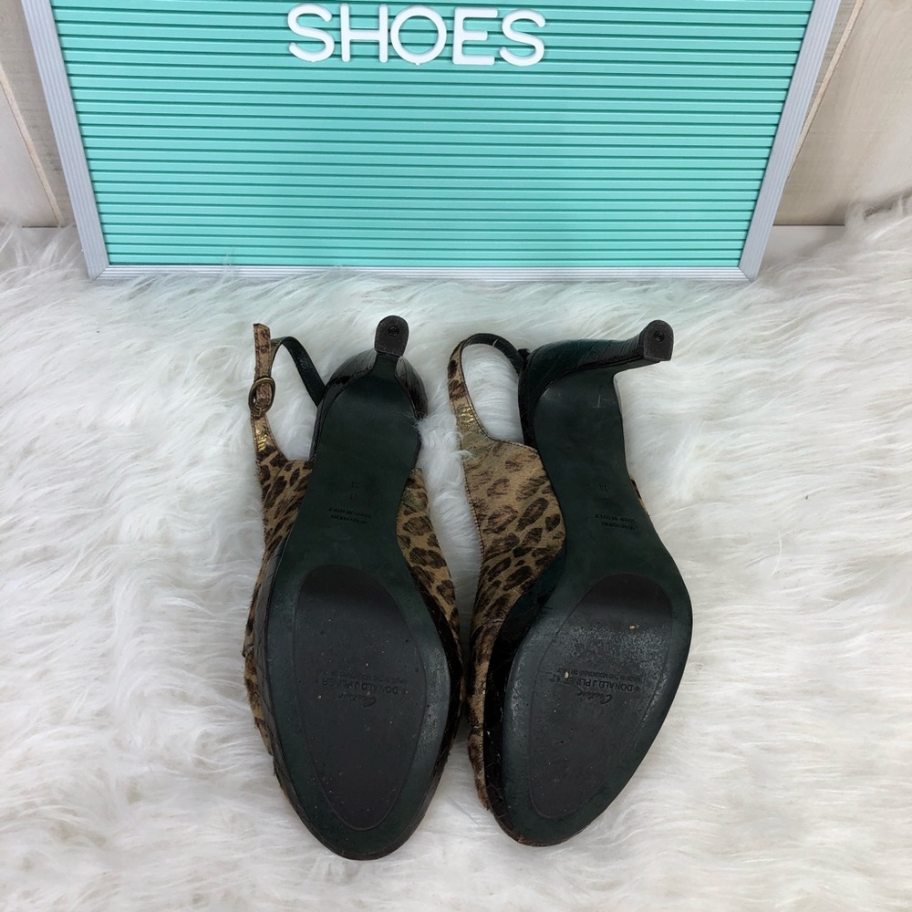 Donald J. Pliner Leopard Print Sling Back Heels - Picture 7 of 8